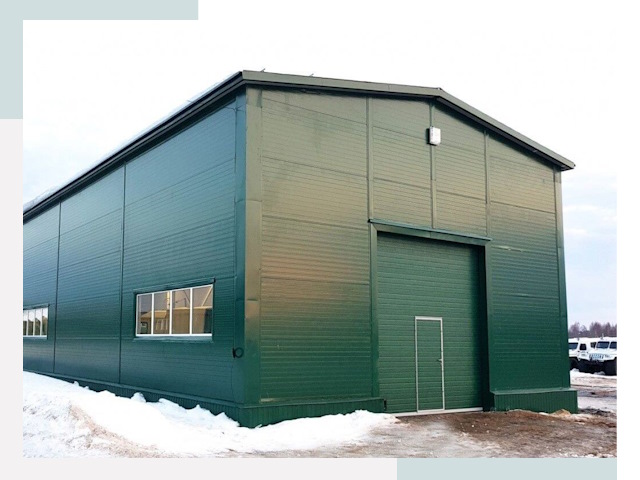 Двускатные ангары в Кузнецке