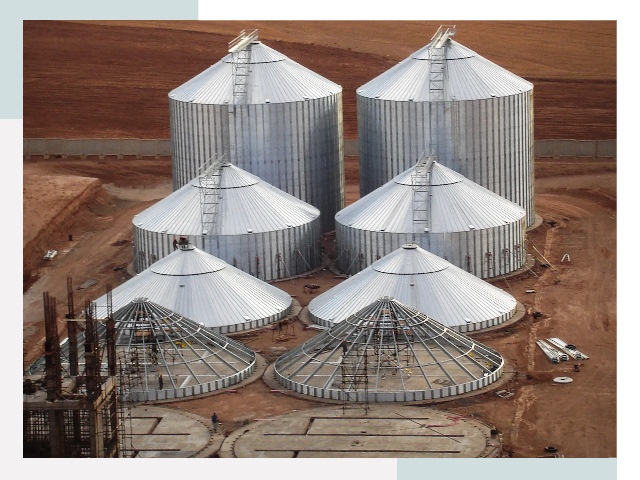 Строительство зерновых силосов в Кузнецке