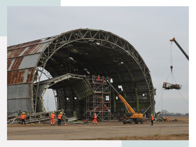 Демонтаж ангаров в Кузнецке